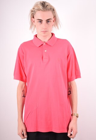 SERGIO TACCHINI MENS VINTAGE POLO SHIRT LARGE PINK 90S