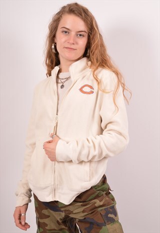 VINTAGE NFL FLEECE JACKET WHITE