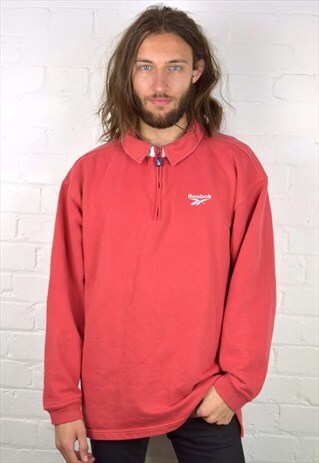 VINTAGE 90'S REEBOK 1/4 ZIP SWEATSHIRT