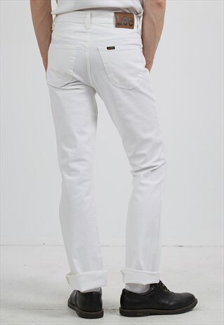 VINTAGE WHITE LEE DENIM JEANS