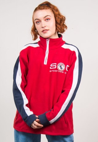 VINTAGE 90'S QUARTER ZIP FLEECE JUMPER