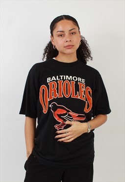 Vintage Baltimore orioles black graphic t shirt