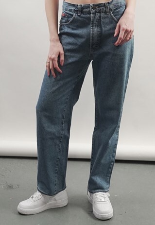 VINTAGE 80'S FLASH MID-WASH BLUE MOM JEANS