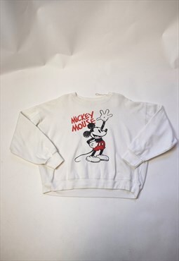 Vintage 90s Disney White 'Mickey Mouse' Sweatshirt