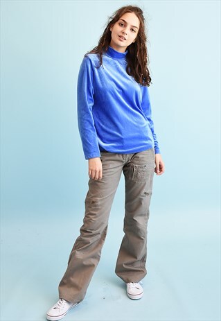 90'S RETRO ATHLEISURE VELVET SHIMMER SWEATSHIRT TOP