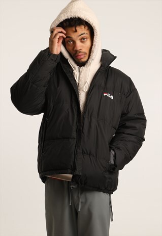 VINTAGE FILA EMBROIDERED PUFFER JACKET