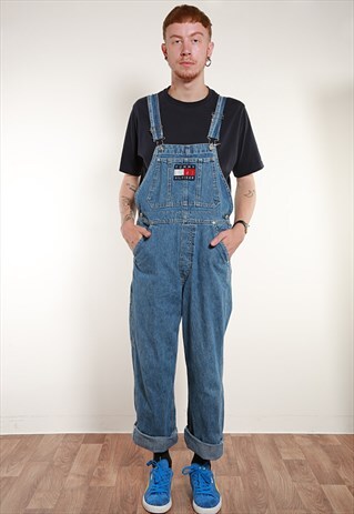 90'S TOMMY HILFIGER LONG DUNGAREES - M