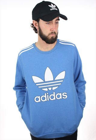 VINTAGE ADIDAS ORIGINALS BIG TREFOIL LOGO SWEATSHIRT JUMPER