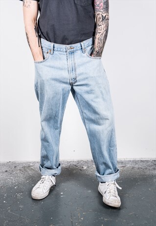VINTAGE BLUE LEVI'S 550 PAINT JEANS