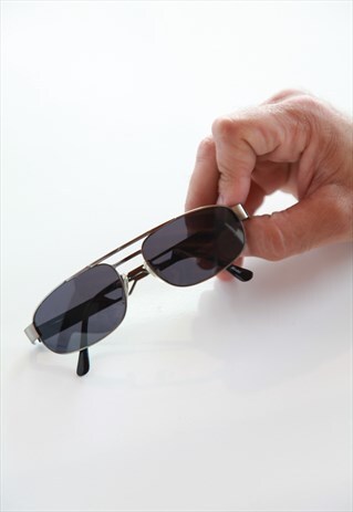 VINTAGE SILVER FRAME, DARK LENSES