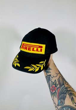 Vintage 90s Pirelli Racing Embroidered Hat Cap