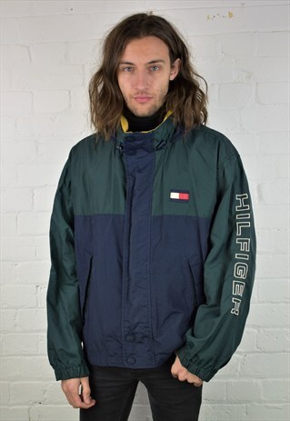 VINTAGE 90'S TOMMY HILFIGER HOODED JACKET