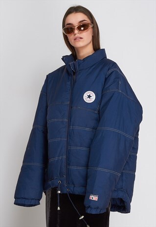 VINTAGE NAVY CONVERSE PUFFER WINTER JACKET