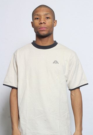 VINTAGE KAPPA LOGO T-SHIRT CREAM