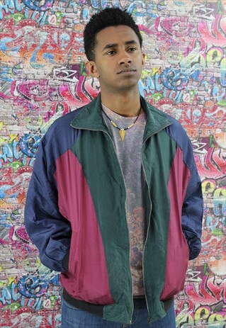 VINTAGE 90S SHELL JACKET / WINDBREAKER. UNISEX SPORTSWEAR.