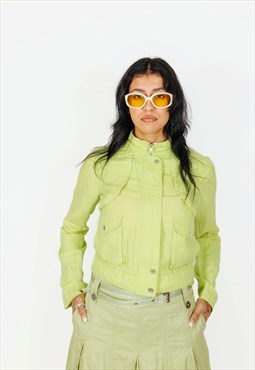 Vintage 00s Grunge Linen Lightweight Jacket