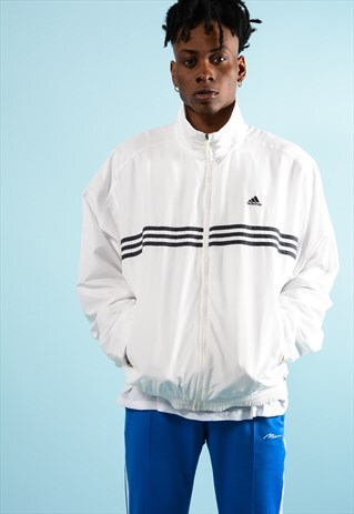WHITE ADIDAS SHELL JACKET