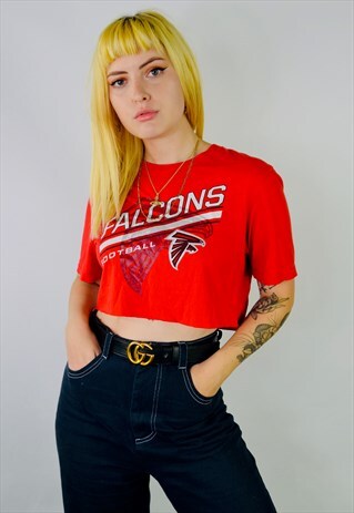 VINTAGE NFL FALCONS USA CROPPED T-SHIRT