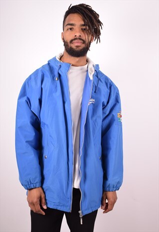 REEBOK MENS VINTAGE JACKET LARGE BLUE 90S