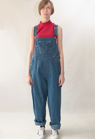 VINTAGE 90' AMAZING COOL CLASSIC BLUE DENIM UNISEX DUNGAREES