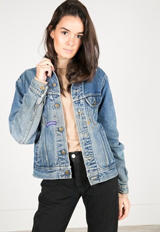 LAST UNIT SALE / VINTAGE 80S LEE PATCHED DENIM JACKET