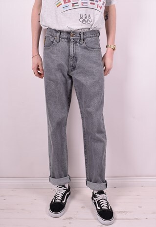 ARMANI MENS VINTAGE JEANS W30 L32 GREY 90'S