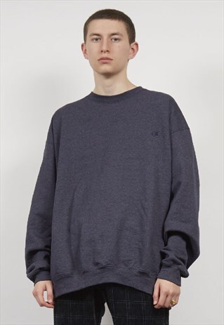 VINTAGE 90'S CHAMPION MARL NAVY SWEATSHIRT