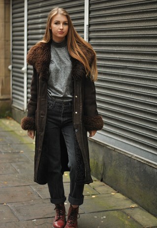 VINTAGE 70'S PENNY LANE SUEDE SHEEPKIN COAT