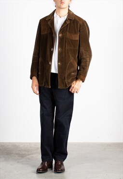 Men's La Carmen Brown Corduroy Wool Lined Jacket