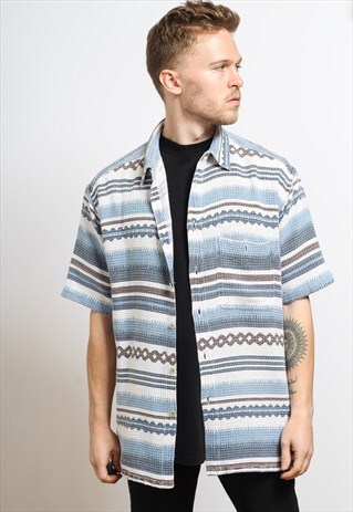 VINTAGE AZTEC PATTERNED SHIRT