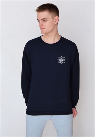 NAVY WHEEL SWEATSHIRT