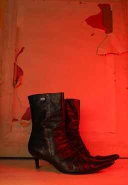 Vintage Buffalo London 90s Leather Heeled Boots