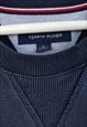 VINTAGE TOMMY HILFIGER SWEATSHIRT TH IN BLUE XL