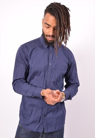VINTAGE CALVIN KLEIN SHIRT NAVY BLUE