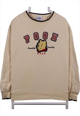 Disney 90's Pooh Spellout Logo Heavyweight Crewneck Sweatshi