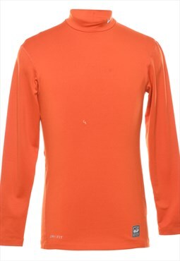 Vintage Nike Plain Orange Sports Top - M