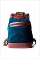 MOCHATA TEAL - SUEDE AND LEATHER BACKPACK