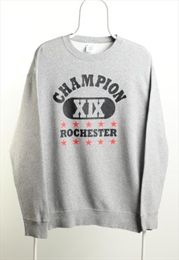 Vintage Champion Rochester Crewneck Sweatshirt Grey