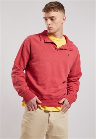 VINTAGE RALPH LAUREN BUTTON UP SWEATSHIRT
