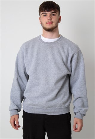 VINTAGE SIMPLE SWEATSHIRT IN GREY MEDIUM