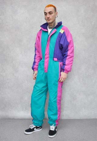 80S RETRO FUNKY WINTER ONE PIECE SKI SUIT