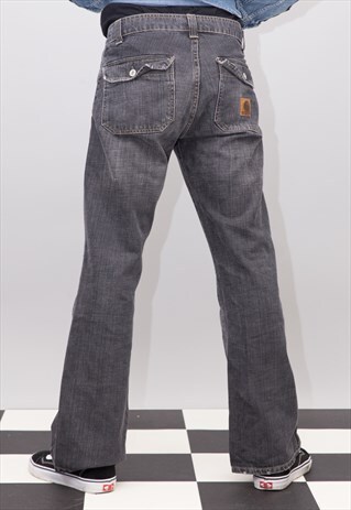 VINTAGE GREY DENIM CARHARTT JEANS TROUSERS
