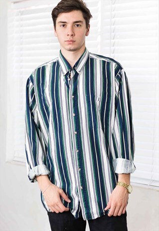 VINTAGE REGATTA STRIPED SHIRT 90S XL 13.3