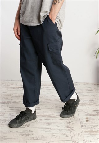 VINTAGE BLUE COMBAT TROUSERS X460