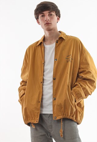VINTAGE MARC O'POLO COACH SHELL WINDBREAKER COAT 90S YELLOW