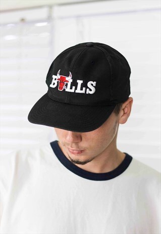 VINTAGE CHICAGO BULLS BASEBALL CAP HAT 90S X 2.7