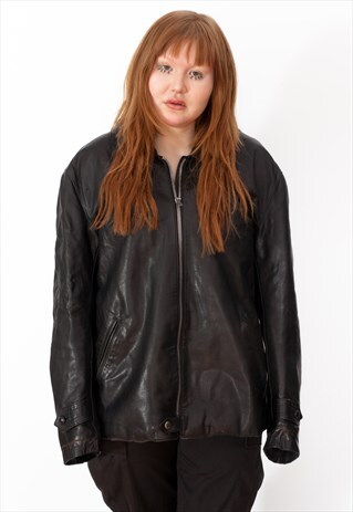 VINTAGE 80S LEATHER BOMBER JACKET ID:1729