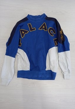 90's Vintage Palace Sweatshirt Blue White