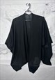 BOHO GOTH PURE BLACK POINT CAPE / CARDIGAN 