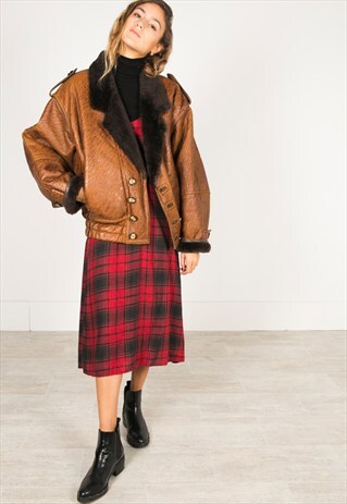 VINTAGE 80S WINTER SHEEPSKIN COAT / R089